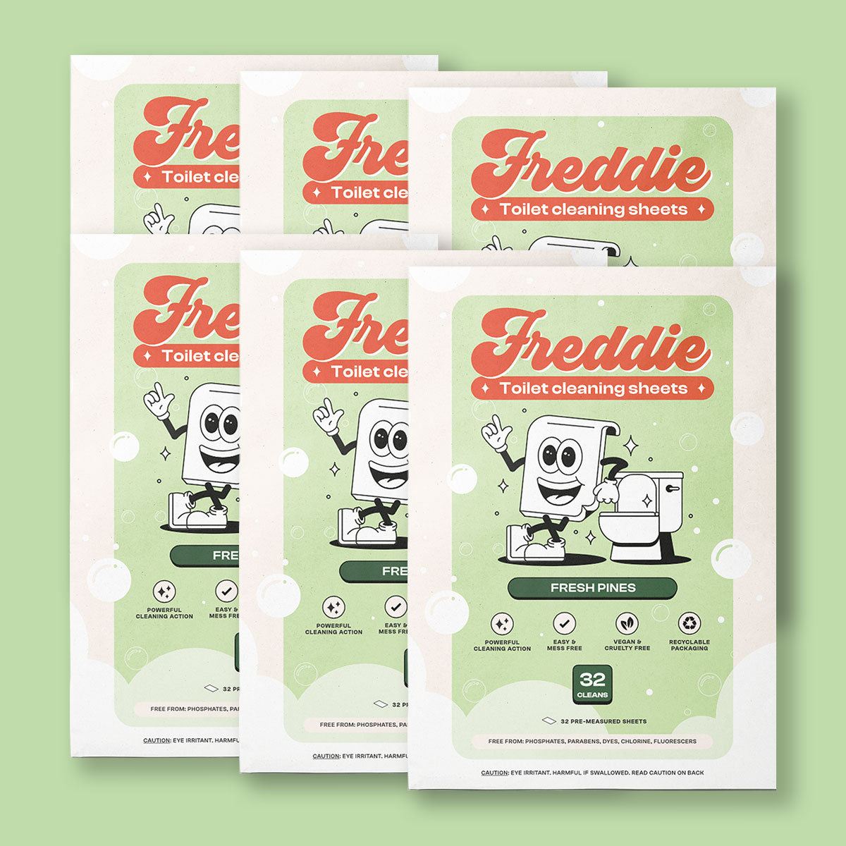 6x Toilet Cleaning Sheets -